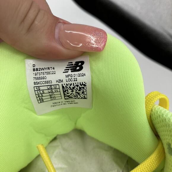 New Balance Two WXY v4 Mens Size 10 Basketball Shoes Lemon Lime NEW BB2WYRT4 main image 7